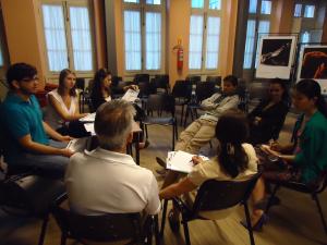 A Casa Hoffmann, onde o encontro foi realizado,  um centro cultural de Curitiba, refletindo o potencial cultural do bairro.