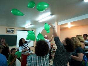 No Umbar, os moradores festejaram as aes concretizadas e homenagearam a agente de desenvolvimento do bairro