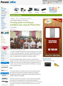 Conseg pede vizinhan�a solid�ria nas ruas do Pilarzinho