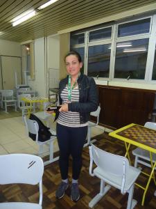 Terceira Colocada do Xadrez - Denise Ribas empresa CORREIOS (Foto: Everton luiz de Souza)