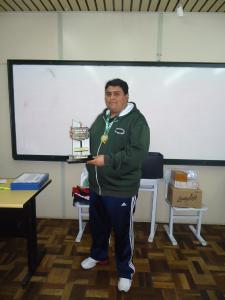 Campeo do Xadrez - Anderson Joo L. Miranda Empresa REKS (Foto: Everton Luiz de Souza)